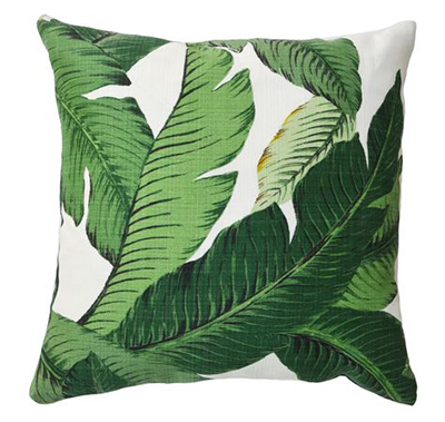 the fashion magpie banana leaf print pillow