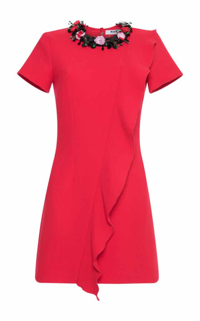 the fashion magpie msgm red ruffle dress