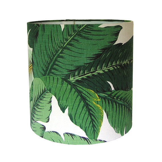 the fashion magpie palm leaf lampshade interior design