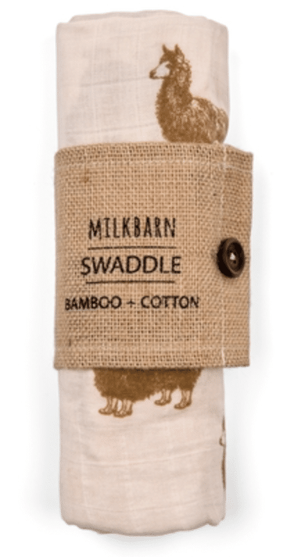 the fashion magpie spearmint love baby swaddle llama