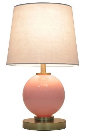 the fashion magpie target glass ball table lamp pillowfort pink