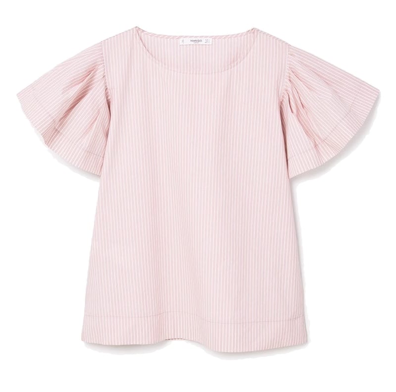 The Fashion Magpie Mango Pink Striped Top