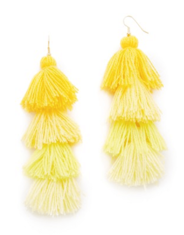 The Fashion Magpie Misa Tassel Earrings Ombre