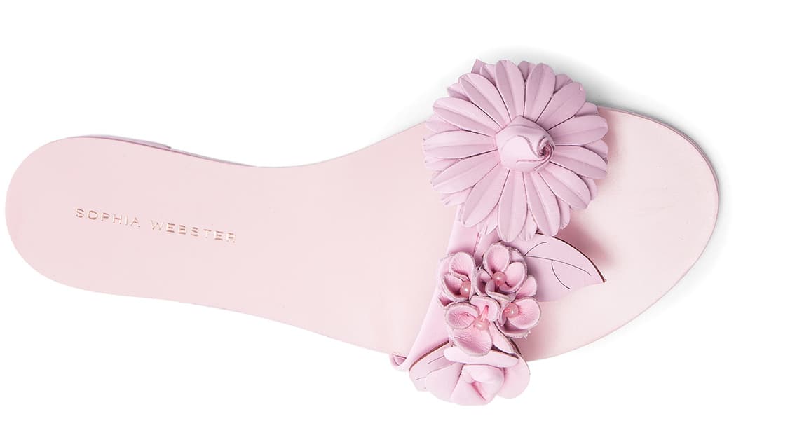 The Fashion Magpie Sophia Webster Pink Floral Slide