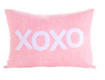 the fashion magpie alexandra ferguson xoxo pink pillow