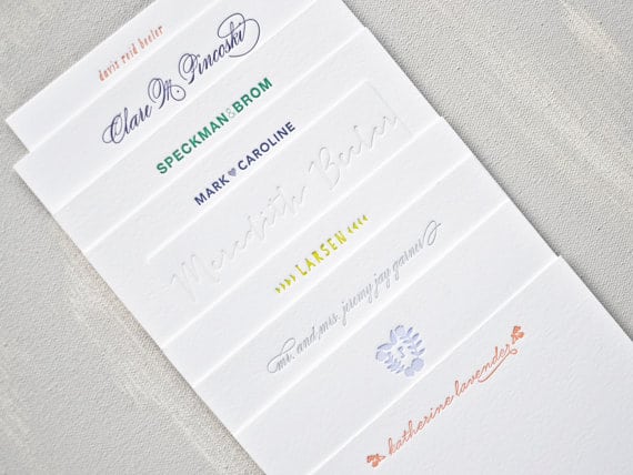 the fashion magpie letterpress personalized notes