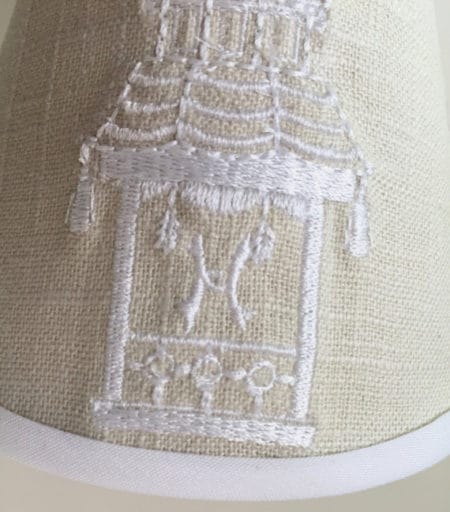 The Fashion Magpie Embroidered Linen Shade