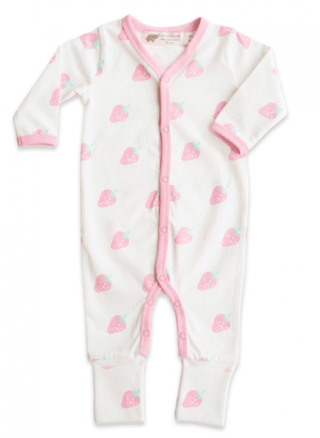 The Fashion Magpie Infant Footie Strawberry Print