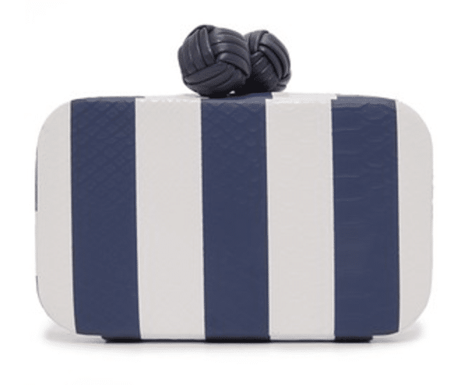 The Fashion Magpie Sam Edelman Striped Box Clutch Navy