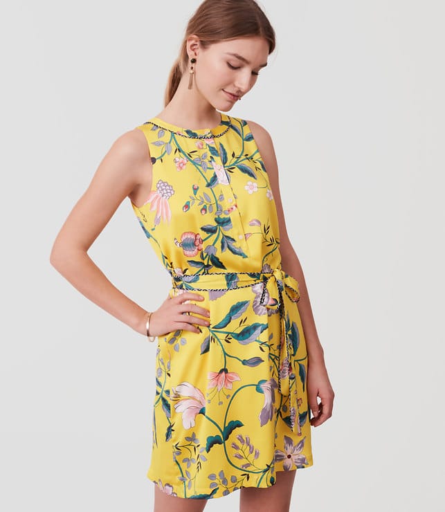 The Fashion Magpie Yellow Floral Loft Dress 1