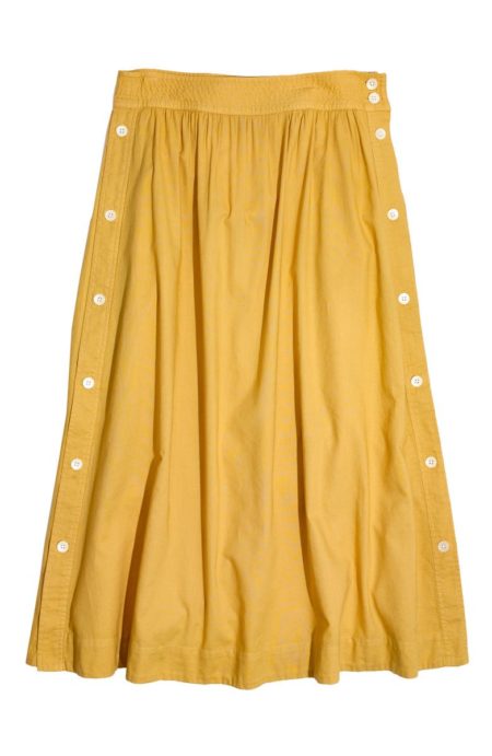 The Fashion Magpie Midi Skirt Yellow