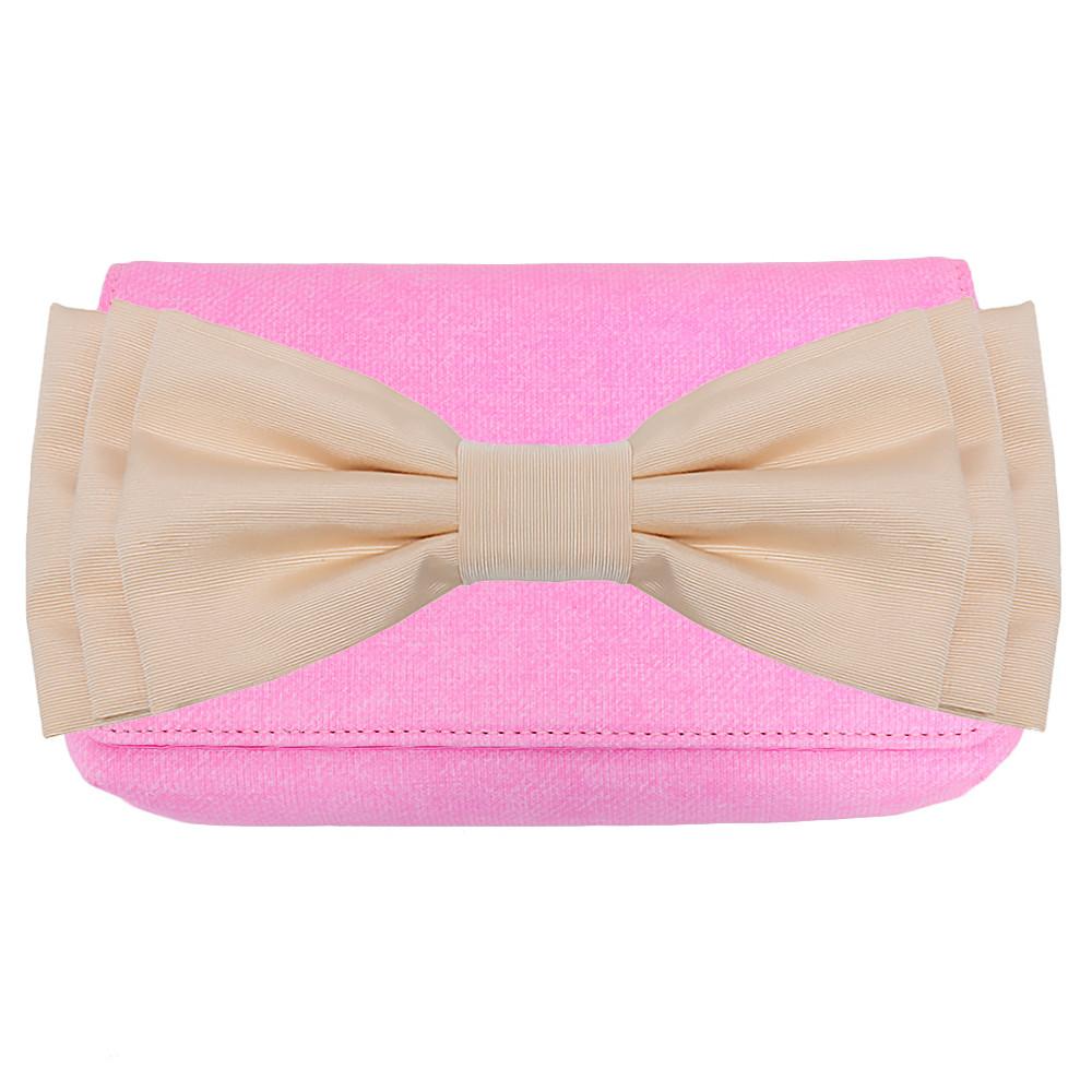 The Fashion Magpie Bow Clutch Pink