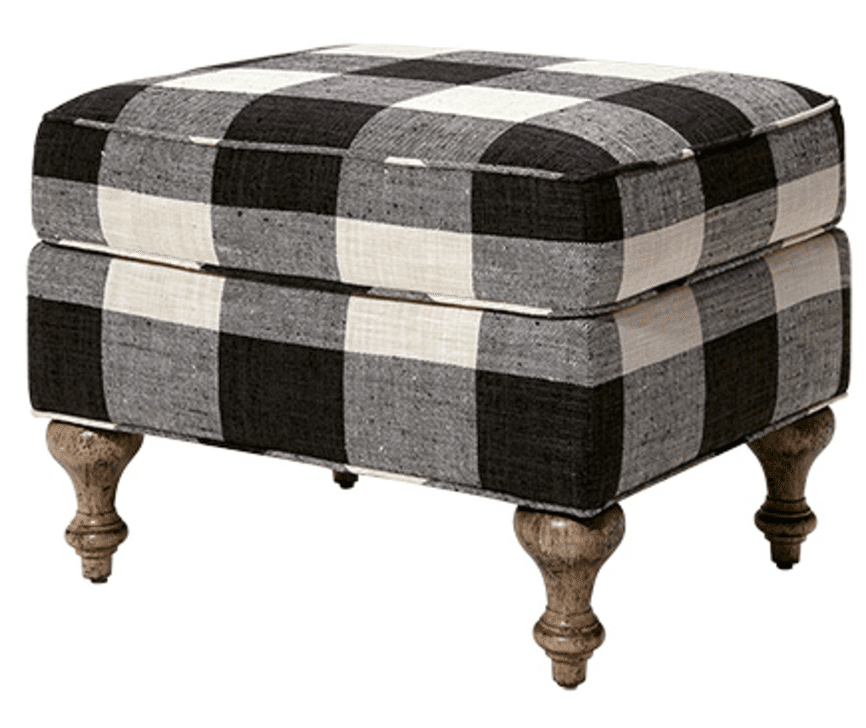 The Fashion Magpie GIngham Ottoman