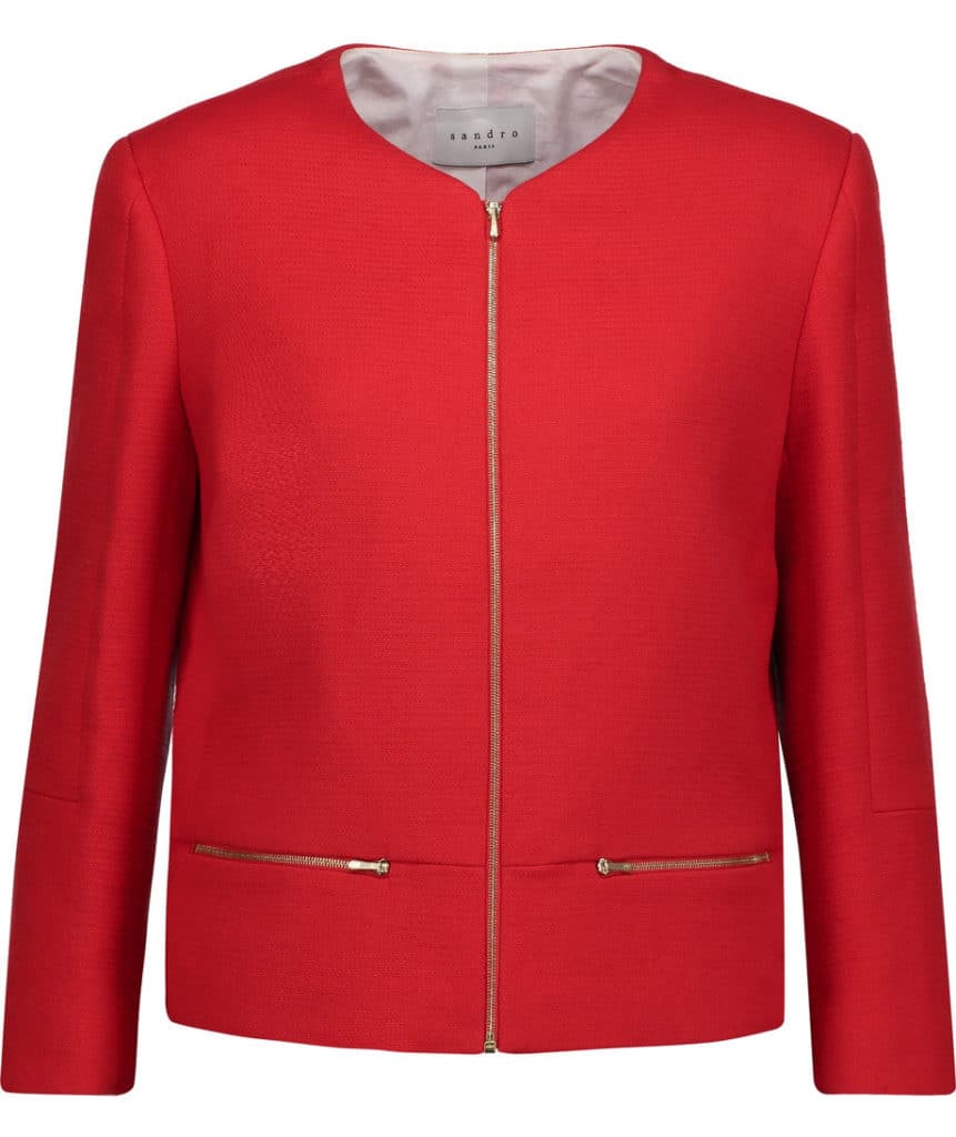 The Fashion Magpie Sandro Red Jacket