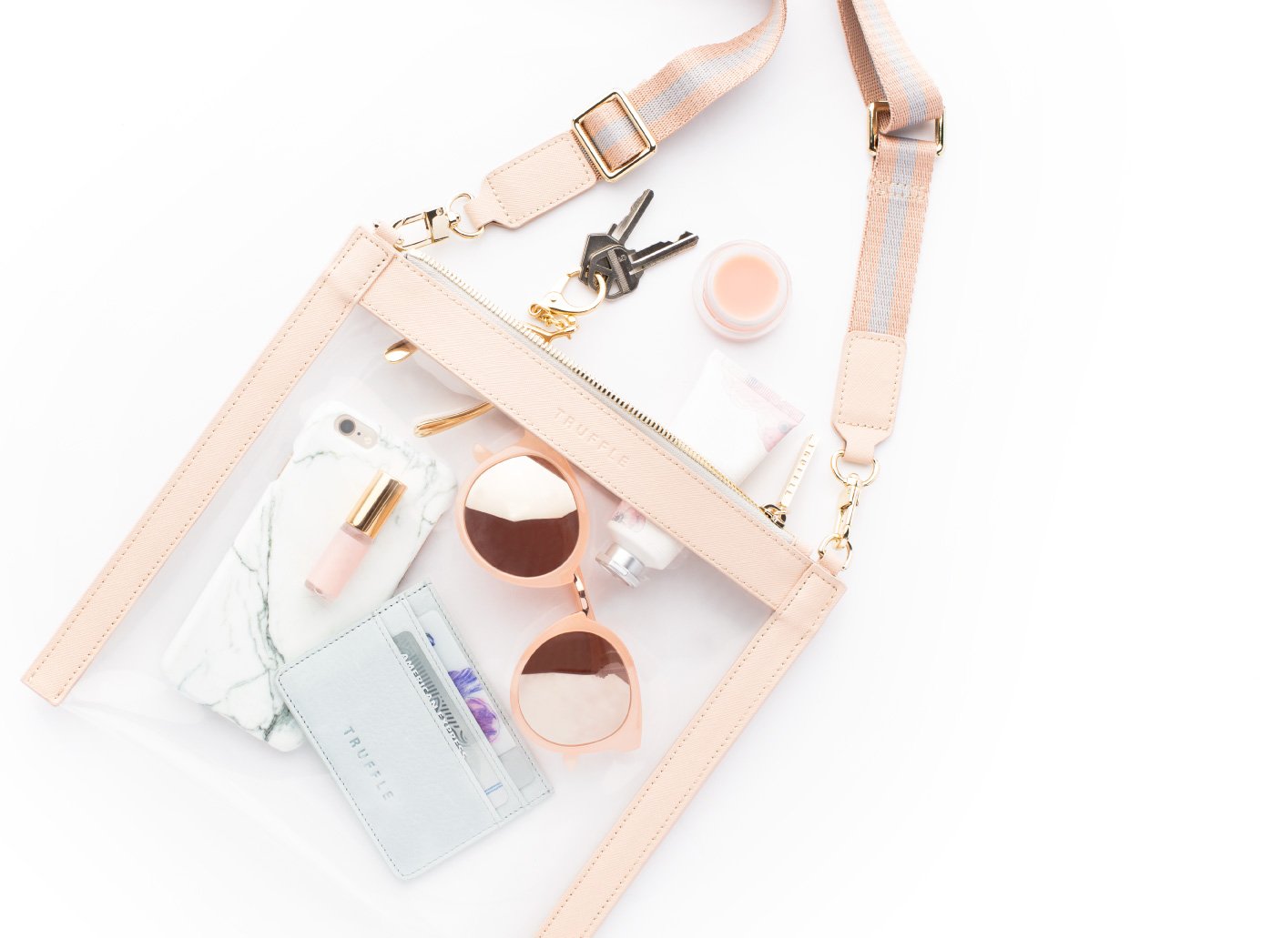 truffle clarity crossbody bag