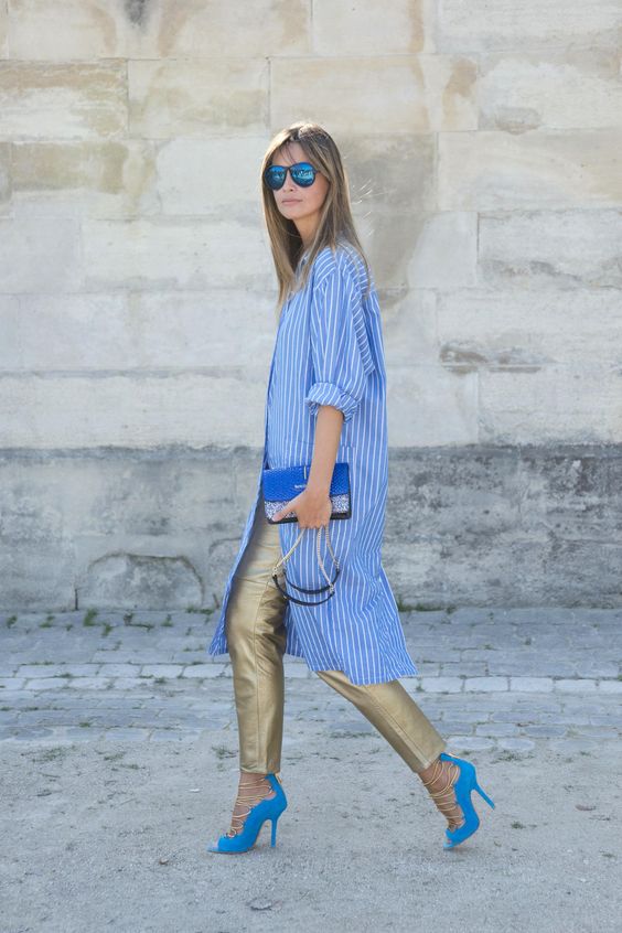 The Fashion Magpie Striped Shirtdress Street Style