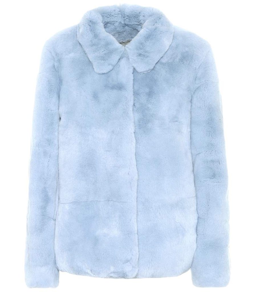 The Fashion Magpie Blue Fur Jacket