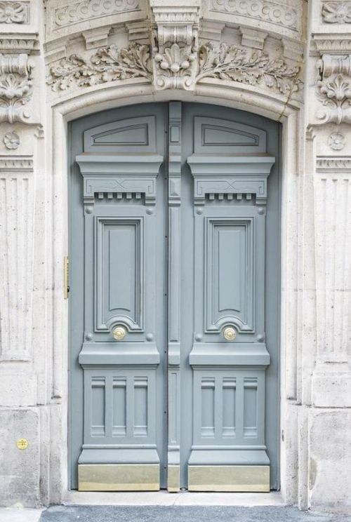 blue french doors