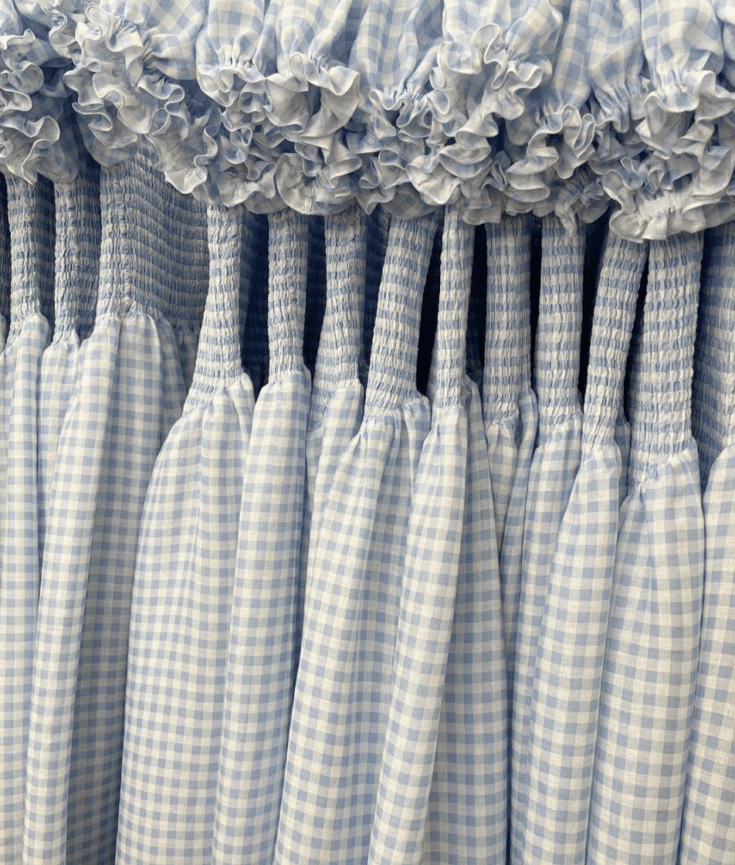 blue and white gingham dresses