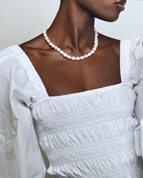The Fashion Magpie Pearls and White Dresses